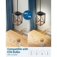 thumbnail image 6 of 2-Pack Farmhouse Pendant Lights - Wooden Grain Metal Hanging Fixtures with 48'' Adjustable Pipes for Kitchen Island & Dining Hall (ETL Listed), 6 of 8
