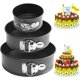 thumbnail image 1 of Molde para pasteles de 3 piezas (4/7/9), Molde para pasteles redondo de 3 niveles, Molde para pasteles redondo de acero al carbono negro, Molde para pasteles con bisagras para hornear pasteles / Pizza / Pan (11 CM + 18 CM + 22 CM). esquí esquí Gafas de esquí, 1 of 5