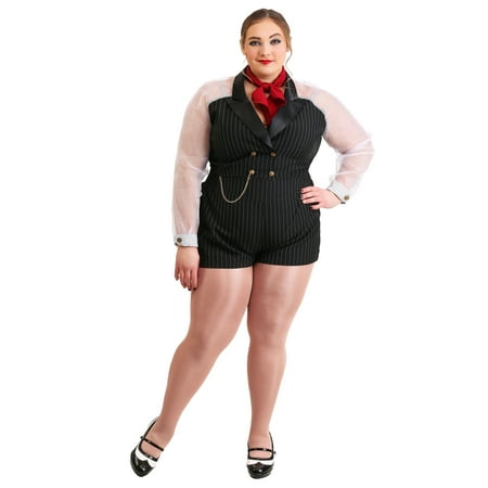 Womens Plus Size Gangster Gal Costume