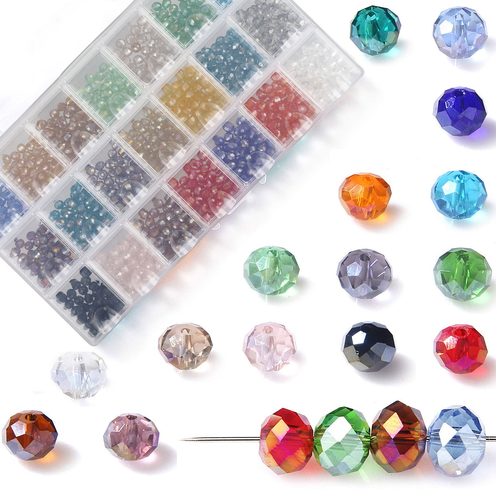 Beads 100-500 3x2mm Findings Glass Faceted Spacer Crystal Jewelry Rondelle pcs 