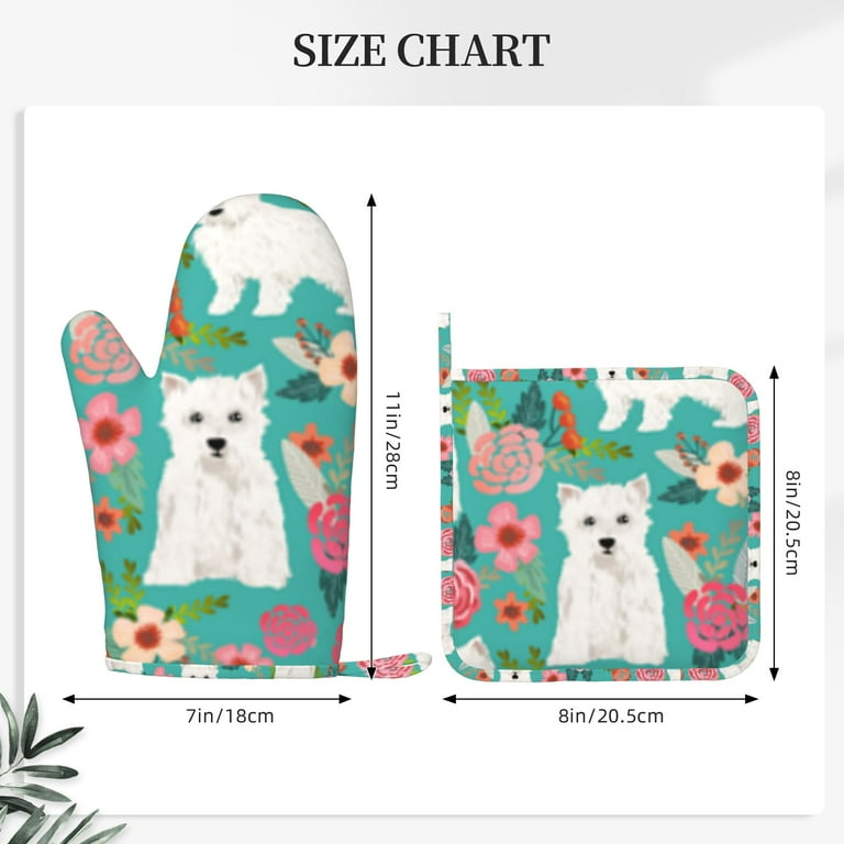 Westie Oven Mitts & Pot Holders (4 Piece Set) Westie Oven Mitts & Pot Holders (4 Piece Set)