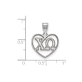 thumbnail image 2 of Sterling Silver LogoArt Chi Omega Sorority Greek Letters Heart Pendant Charm, 2 of 2