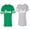 Men Green / Women Heather, variant on Groom Bride Matching Couple Cotton Jerseys (Men Green / Women Black) (Men S / Women S)