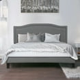 thumbnail image 2 of Harper & Bright Designs Upholstered Standard Bed with Headboard and Nailhead Detail, Gray, King, 2 of 10