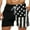 Black stripe, variant on Ginsiom Mens Swim Trunks American Flag Quick Dry Board Shorts Swimwear Beach Shorts