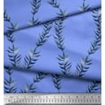thumbnail image 3 of Soimoi Blue Viscose Chiffon Fabric Laurel Leaves Decor Fabric Printed Yard 42 Inch Wide, 3 of 3