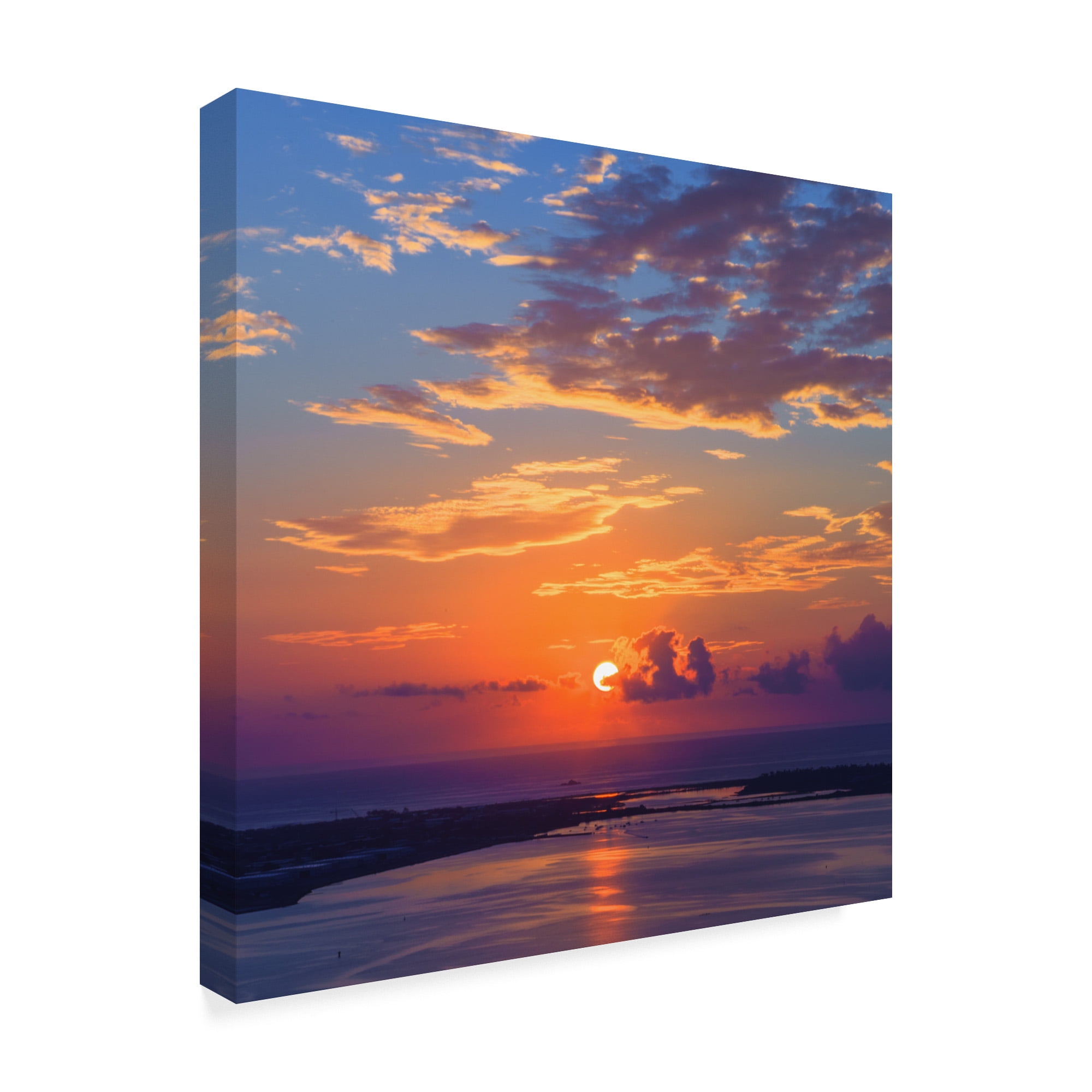 Trademark Fine Art 'Purple Sunset Orange' Canvas Art by Jason Matias