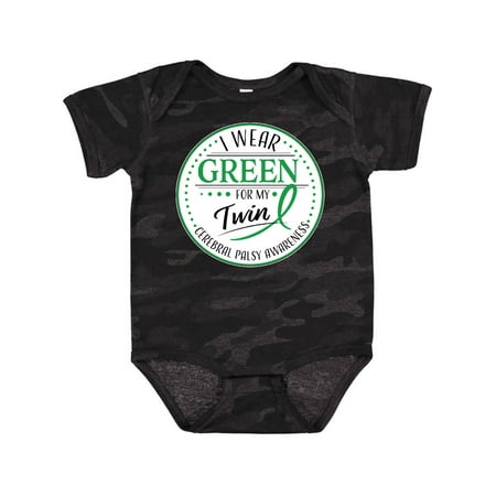 

Inktastic I Wear Green for my Twin- Cerebral Palsy awareness Gift Baby Boy or Baby Girl Bodysuit