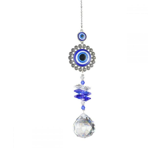 Eye-Catching Sunlight Reflection For Home Garden, Hanging Crystals Suncatchers With Crystal Prism Balls For Rainbow Maker Decor And Evil Eye Protection (2PCS)