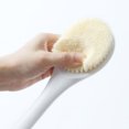thumbnail image 4 of Advancent Cepillos para el cuerpo del baño Cepillos de cerdas de nailon para baño de mango largo Masajeador exfoliante Herramienta de Suministros de limpieza para el hogar blanco, 4 of 6