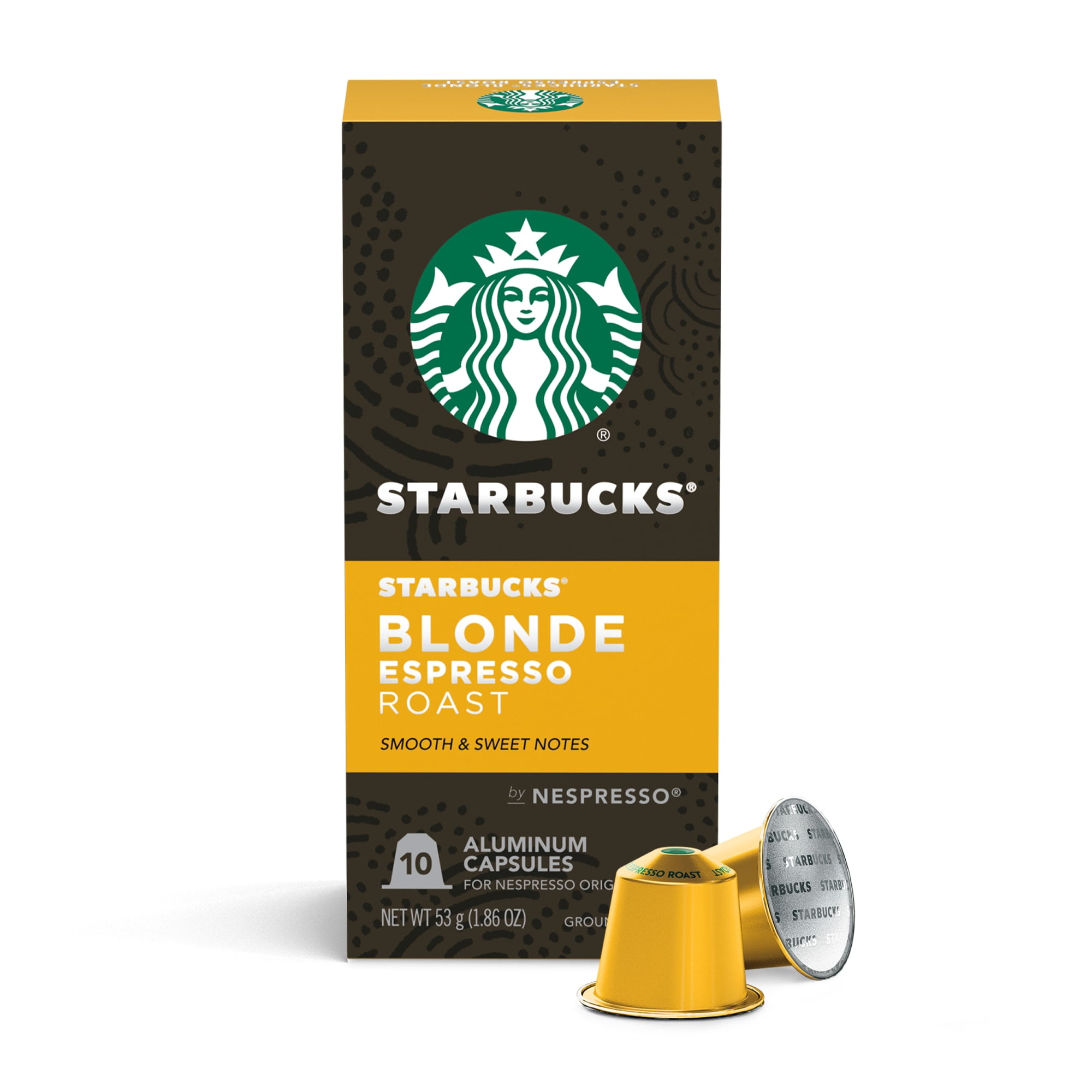 Starbucks By Nespresso Original Line, Starbucks Blonde Espresso Roast, Nespresso Pods, 10 ct