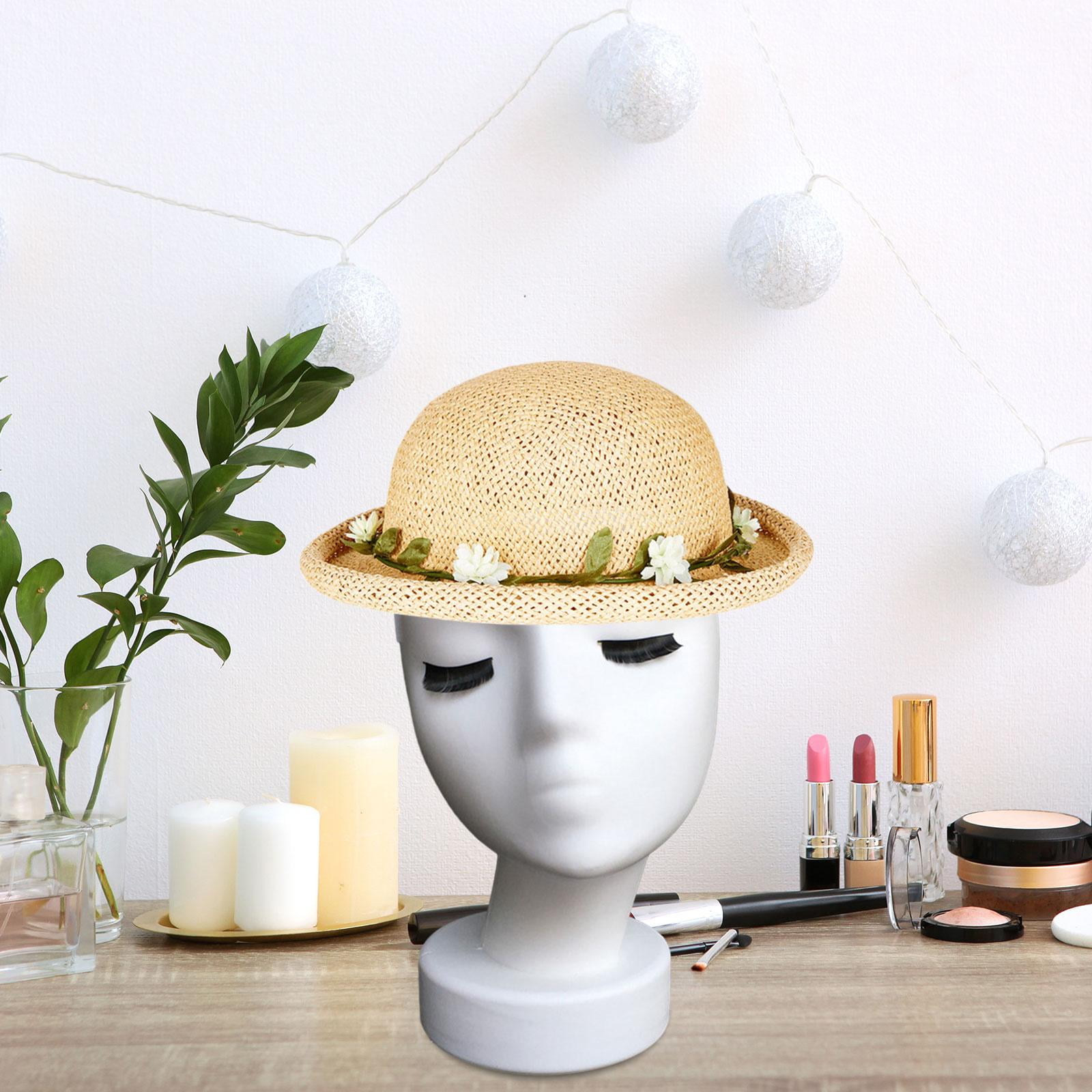 TOOYFUL Hat Display Rack Female Head Mannequin Display Model Manikin for Headwear Jewelry Glasses Hats Making Styling A