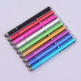 thumbnail image 2 of 2-Pack Multi-Color Metal Stylus Pens with Dual Tips (Fiber & Disc), 13.3cm Length, Universal for Phones/Tablets/Laptops, Clip Design, Includes 2 Extra Fiber Tips & 2 Replacement Discs -, 2 of 7
