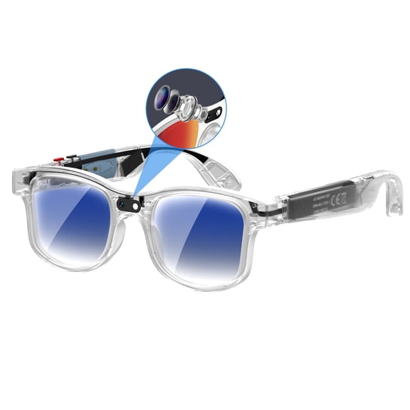 GJX Sun Glasses,Real-Time Translation Smart Glasses,Anti-Shake Bluetooth Glasses for Men and Women,AI Glasses with Camera for Outdoor,Driving,Vacations