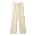 thumbnail image 3 of TYGHBN Women's Casual Pants High Waisted Loose Fit Wide Leg Trousers Comfortable Elastic Waist Pants for Daily Wear Vacation Spring Summer Fall Linen Pants for Women Casual Summer Pants for Womens, 3 of 8