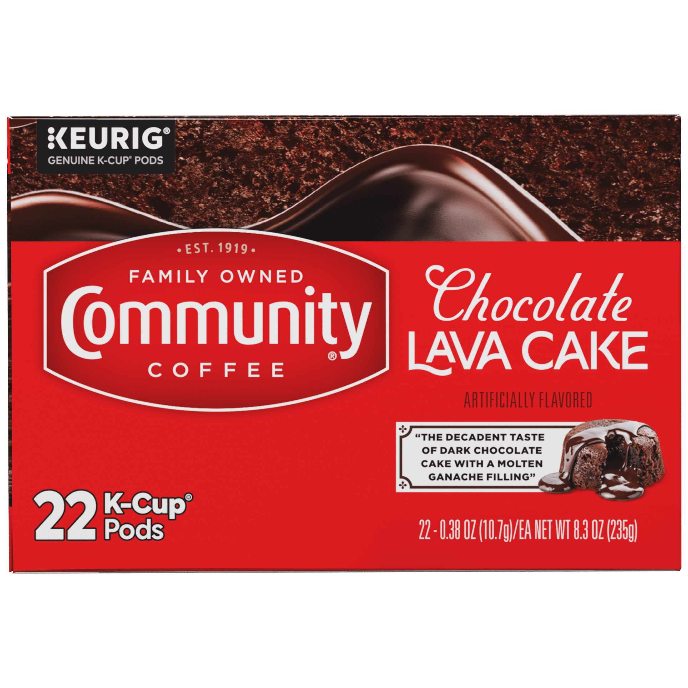 Community® Coffee Chocolate Lava Cake Coffee Single-Serve Cups 22 Count Box