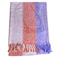 thumbnail image 3 of TZ Promise Women's Pashmina Scarf with Vintage Style Rainbow Luxury Paisley Pattern Wrap Shawl, 3 of 5