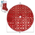 thumbnail image 3 of Deago Christmas Tree Skirt 48 Inches Snowy Pattern Large Christmas Tree Mat with Merry Christmas Stocking for Xmas Holiday Decoration Indoor Outdoor (Red), 3 of 9