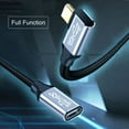 thumbnail image 4 of Chenyang CY Left and Right Angled USB-C USB 3.1 Type C Male to Female Extension Data Cable 10Gbps 100W with Sleeve for Laptop, 4 of 7