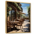 thumbnail image 2 of Designart "Outdoor Dining Country Clubs painting IV" Cityscapes Floater Framed Canvas Wall Art, 2 of 7