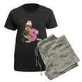 thumbnail image 5 of CafePress - Sock Monkey Monogram Girl S Women's Dark Pajamas - Women's Short Sleeve Print T-Shirt and Pants Dark Cotton Pajama Set, 5 of 7