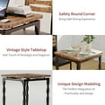 thumbnail image 4 of Homhougo Dining Table Set for 2, 3 Piece Dining Table and Chairs Set of 2, Dining Table Set with Spiral Table Legs for Small Spaces, Kitchen, Apartment, Brown, 4 of 7