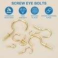thumbnail image 4 of Uxcell Ceiling Hooks for Hanging Plants Copper Plating Metal Screw-in Ceiling Cup Hooks Self-Tapping Screw Eye Bolt 1.8 Inch, 4 of 6