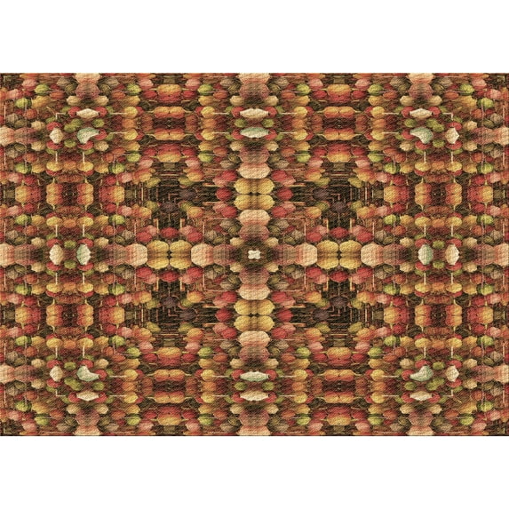 Ahgly Company Indoor Rectangle Patterned Papaya Orange Area Rugs, 7' x 10'