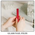 thumbnail image 4 of MasteelfCA 4pcs Crystal Glass Nail File Professional Double Sided Etched Filing Surface Manicure Files (Blue Red Pink Green), 4 of 7