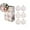 White, variant on VQPeo Flocked Christmas Tree Balls, Holiday Ornament Set, 6-Piece Festive Decoration Kit for Home & Party Celebrations