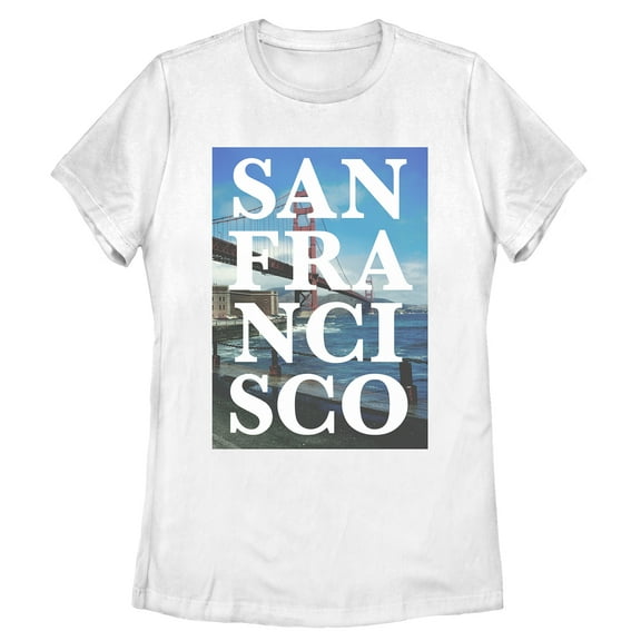 Women's Lost Gods Golden Gate Bridge San Francisco Graphic Tee White Small