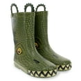 thumbnail image 4 of Western Chief Toddler and Little Kids Waterproof Dinosaur Rain Boots with 3D Design Faux Fur Lining and Pull On Handles, Size 9-10, 4 of 8