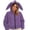 Purple, variant on Bunny Ear Hood Cropped Jacket For Women, Full Zip-Up Long Sleeve Crop Hoodies, Teen Fall Fleece Casual Cute Fashion Coat S-XXL