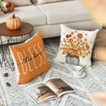 thumbnail image 3 of Fall Flowers Home Sweet Home Throw Pillow Covers, 18 x 18 Inch Autumn Thanksgiving Harvest Bless This Home Decorations for Sofa Couch Set of 4, 3 of 6