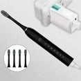 thumbnail image 4 of Electric Toothbrush Powerful Cleaning USB Rechargeable Toothbrush 6 Modes 4 Brush Heads , Black, 4 of 6