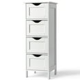 thumbnail image 3 of Ktaxon Bathroom Floor Storage Cabinet with 4 Drawers, Small Cabinet for Bedroom Kitchen, MDF White, 3 of 19