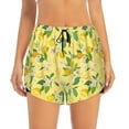 thumbnail image 2 of Fotbe Lemon (2) Womens High Waist Running Shorts Athletic Workout Quick Dry Shorts for Women with Pockets Gym Yoga Summer Shorts-, 2 of 9
