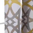 thumbnail image 2 of DriftAway Alexander Thermal Blackout Grommet Unlined Window Curtains Spiral Geo Trellis Pattern Set of 2 Panels Each Size 52 Inch by 84 Inch, 2 of 6