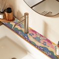 thumbnail image 2 of Yayeee Faucet Mat for Kitchen Sink 30" Diatomite Long Splash Guard Pad, Green Floral Wave, 2 of 7