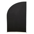thumbnail image 2 of BalsaCircle 8x5 feet Black Matte Fitted Spandex Half Moon Wedding Arch Backdrop Stand Cover Party Events Decorations, 2 of 7
