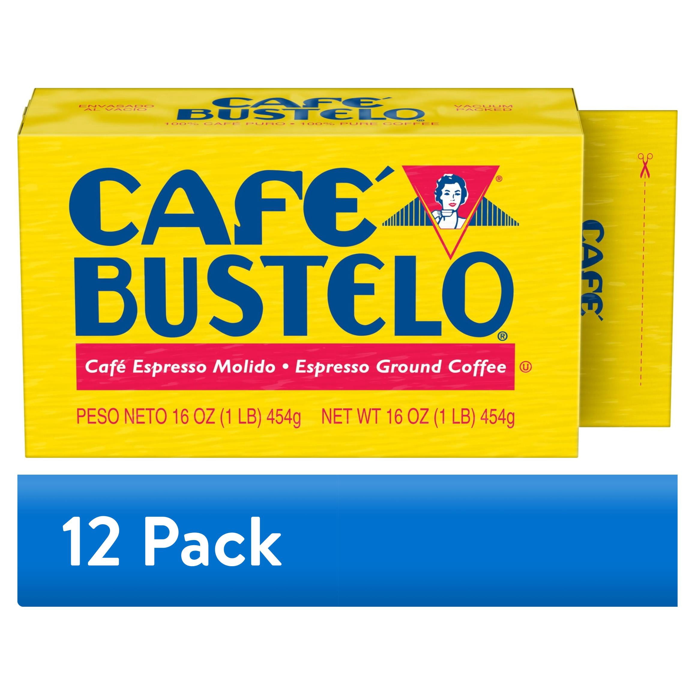 (12 pack) Cafe Bustelo Ground Coffee, Dark Roast, 16 oz Brick
