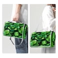 thumbnail image 3 of Saint Patrick's Day Extra Large Canvas Beach Blanket for Picnic, Outdoor Camping, and Travel - Waterproof, Sandproof, and Durable Mat - Foldable Family Size Mat with Carry Bag - 79" x 83", 3 of 6