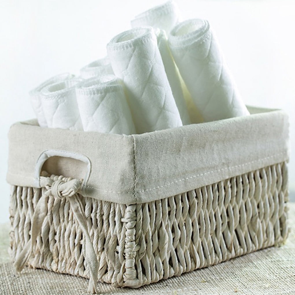 10PCS Reusable baby Diapers Cloth Diaper Inserts 1 piece 3 Layer Insert 100% Cotton Washable Baby Care Products