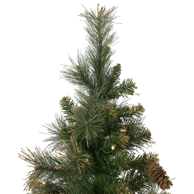 Northlight 6' Iridescent Spruce Pencil Pre-Lit Artificial Christmas Tree  with Clear Lights