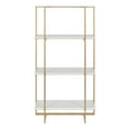 thumbnail image 6 of Kate and Laurel Kercheval Modern Glam Wood Wall Shelf, 15 x 32, White and Gold, 6 of 7