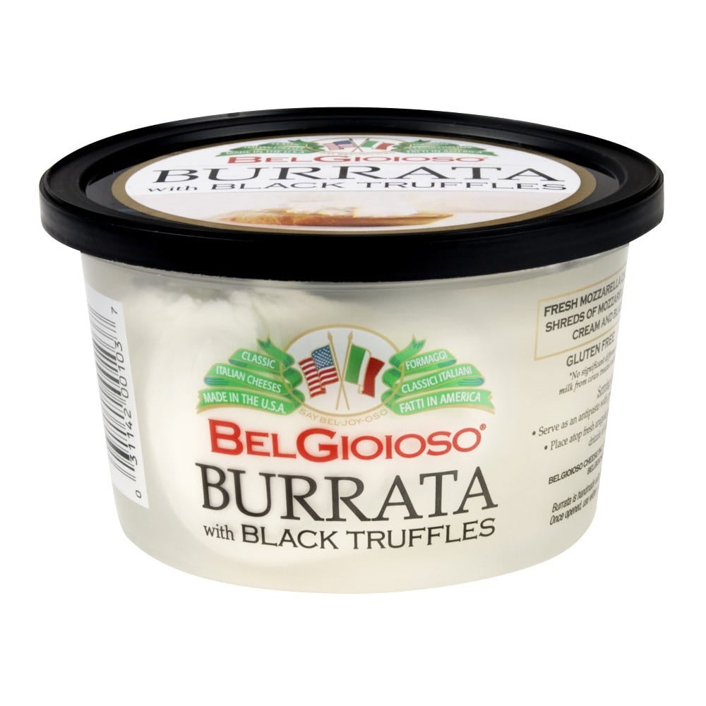 Belgioioso Black Truffle Burrata Cheese, 8OZ, 6 Pack - Walmart.com