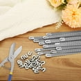 thumbnail image 6 of Uxcell 100Pcs 6mm 1/4inch Width Spiral Boning Tips for Sewing, 304 Stainless Steel Corset Boning Tips Covers End Cap for Costume Bridal Dress, Silver Tone, 6 of 7