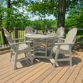 thumbnail image 2 of Highwood's 48" Round 5-pc Hamilton Dining Set - Counter Height, Outdoor, Eco-friendly, Synthetic Wood, 2 of 10