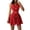 Red, variant on Antinious Ladies Sleeveless A-Line Short Dress Bodycon Waist Defined Elegant Daily Layout
