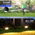 thumbnail image 4 of Aship Solar Spotlights, Solar Lights Outdoor 2 Pack, 3 Color Warm White & Cool White 26 LEDs Solar Powered Garden Lights IP65 Waterproof, Solar Landscape Spotlights for Yard Lawn Driveway Garage, 4 of 10